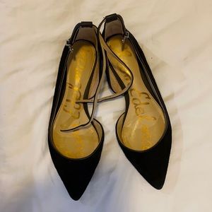 Sam Edelman Radley Suede Dorsay Flat in Black